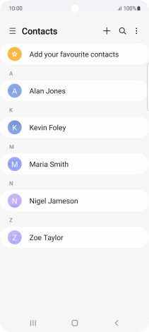 Press the required contact.