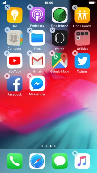 Press the delete icon.