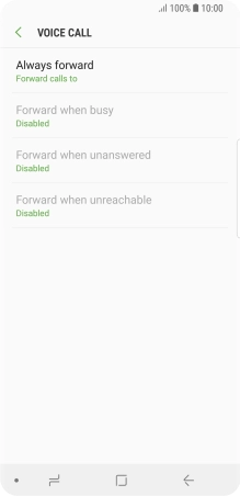 Press the required divert type.