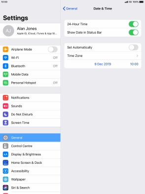 Press the indicator next to 
