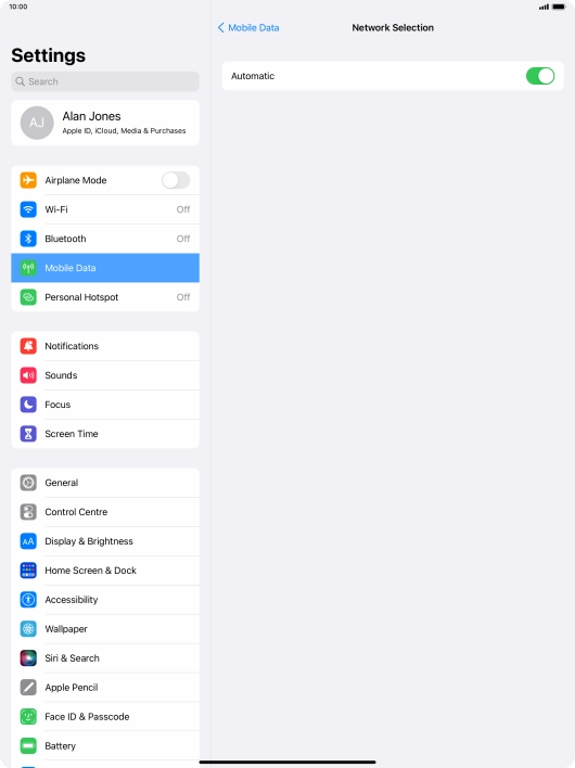 Press the indicator next to 