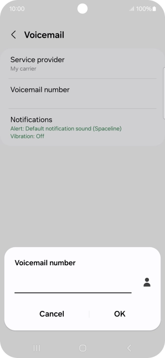 Key in +61414121121 and press OK.