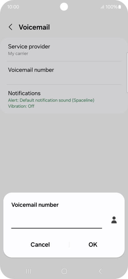 Key in +61414121121 and press OK.