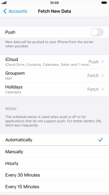If you turn off the function, press the required setting.
