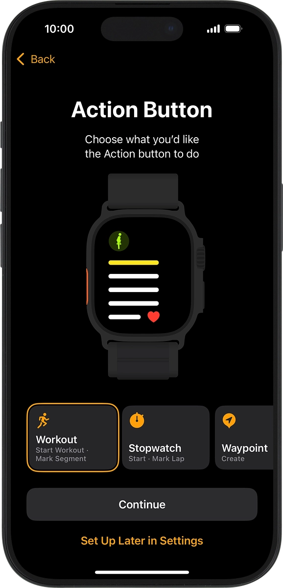 On your phone: Follow the instructions on the screen to select the required setting and press Continue.