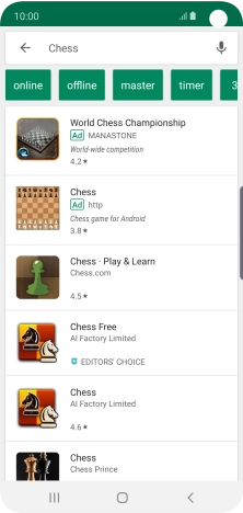 Press the required app.