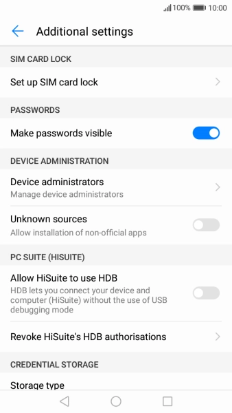 Press Set up SIM card lock.