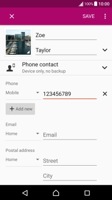 Press the drop down list next to the phone number.