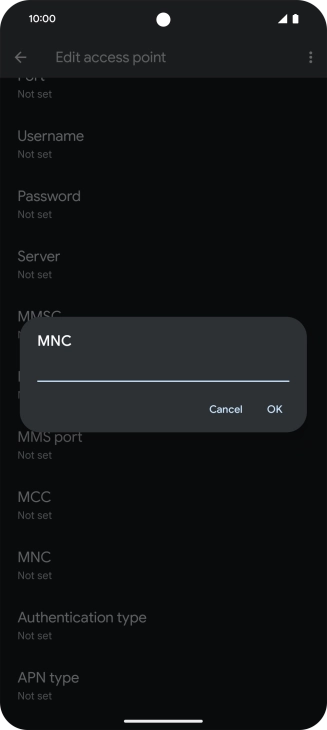 Key in 03 and press OK.