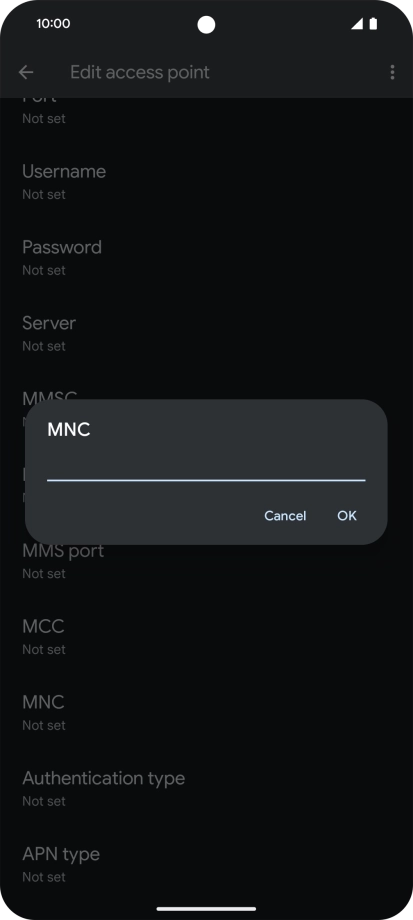 Key in 03 and press OK.