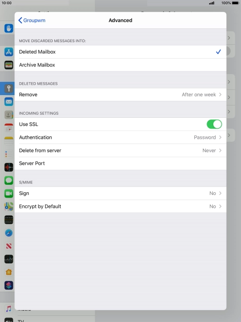 Press the indicator next to 