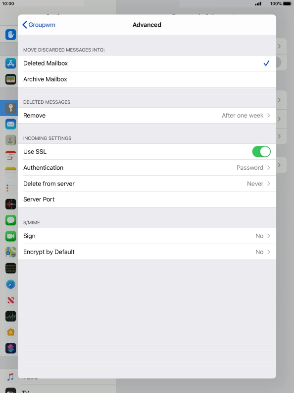 Press the indicator next to 