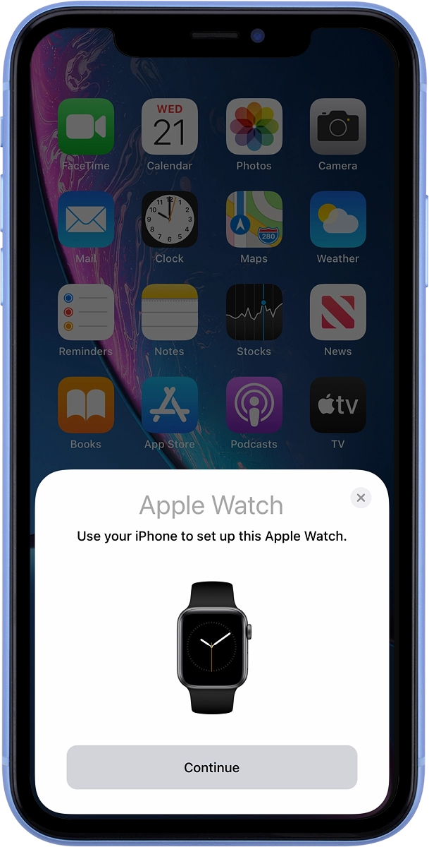 On your phone: Press Continue.
