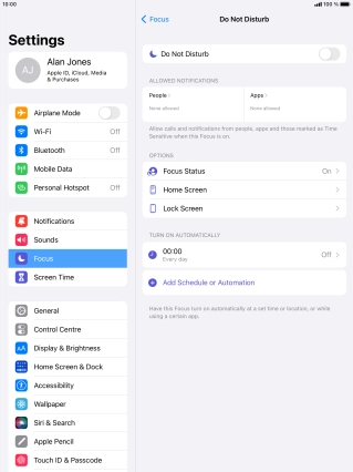 Press People and follow the instructions on the screen to select which contacts you would like to receive calls and notifications from when Do Not Disturb is turned on.