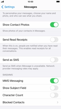 Press the Home key to return to the home screen.