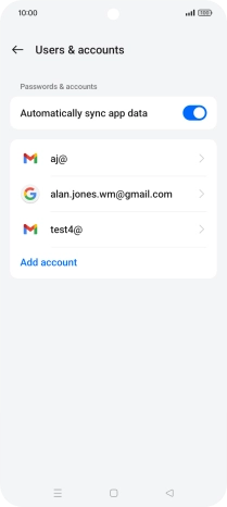 Press the indicator next to 