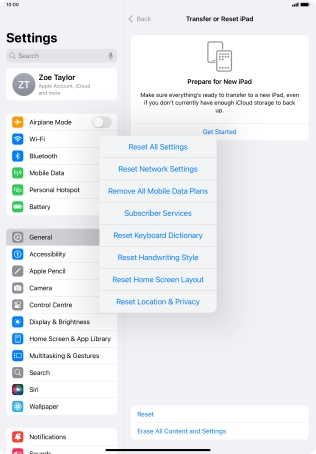 Press Reset Network Settings.
