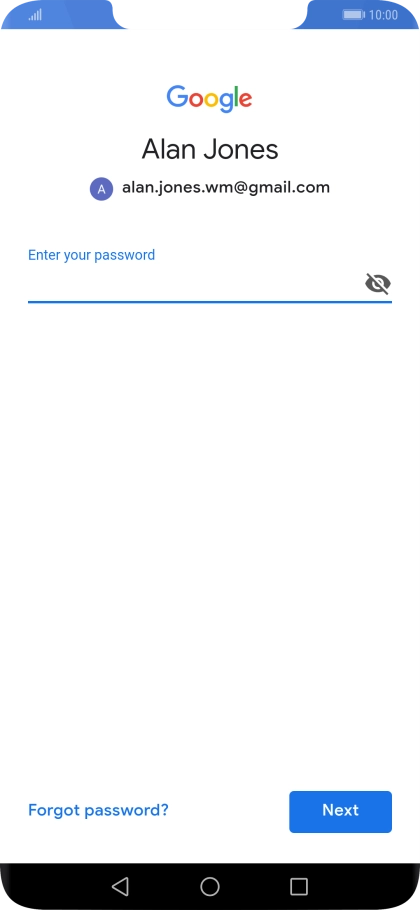 Press the field below 