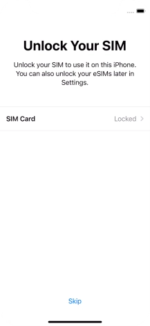 Press SIM Card.