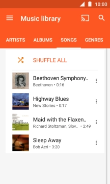 Press the required audio file.