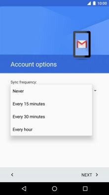 Press the required setting.