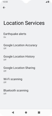 Press Google Location Accuracy.