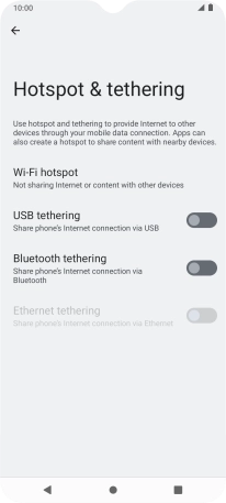 Press Wi-Fi hotspot.