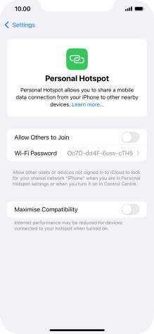 Press Wi-Fi Password and key in the required password.