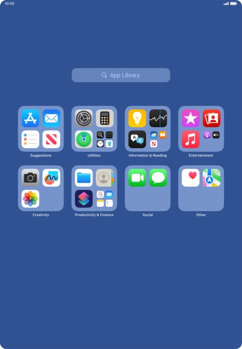 Press the required app.