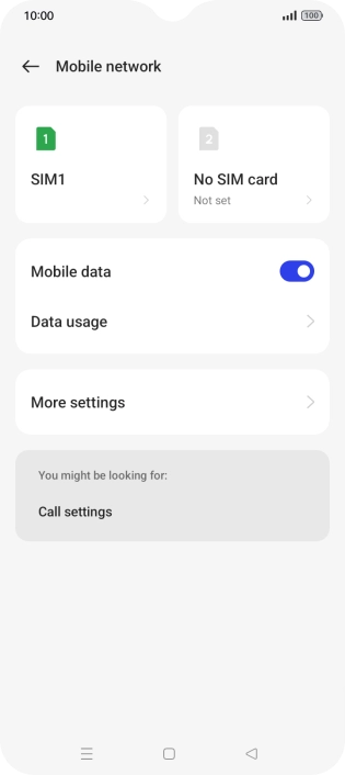 Press the name of the SIM.