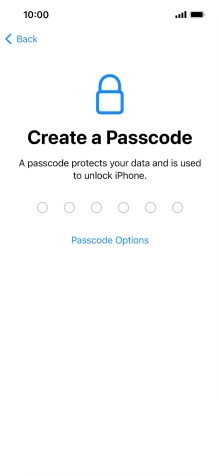 Press Passcode Options.