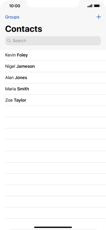 Press the required contact.