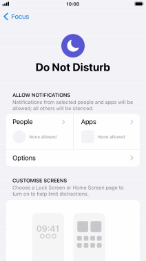 Press People and follow the instructions on the screen to select which contacts you would like to receive calls and notifications from when Do Not Disturb is turned on.