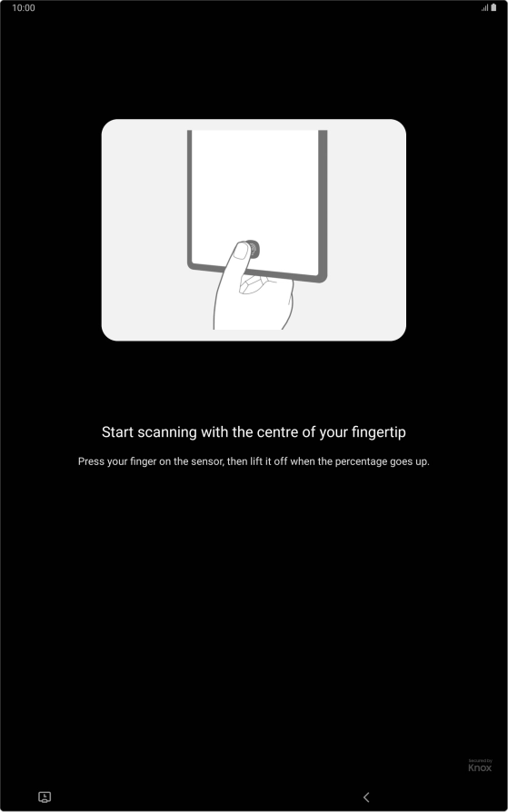 Follow the instructions on the screen to create the lock code using iris scanning.