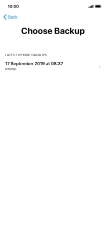 Press the required backup and your phone restores the content of the selected backup. Subsequently, follow the instructions on the screen to set up your phone and prepare it for use.