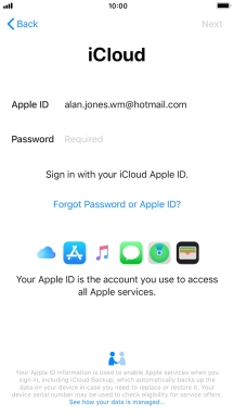 Press the field next to 
