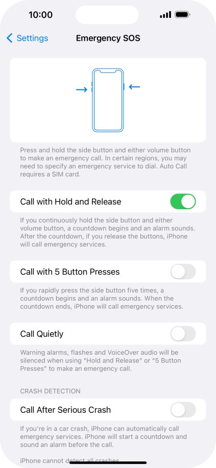 Press the indicator next to 