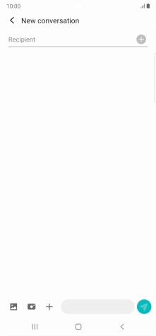 Press the search field and key in the first letters of the recipient's name.