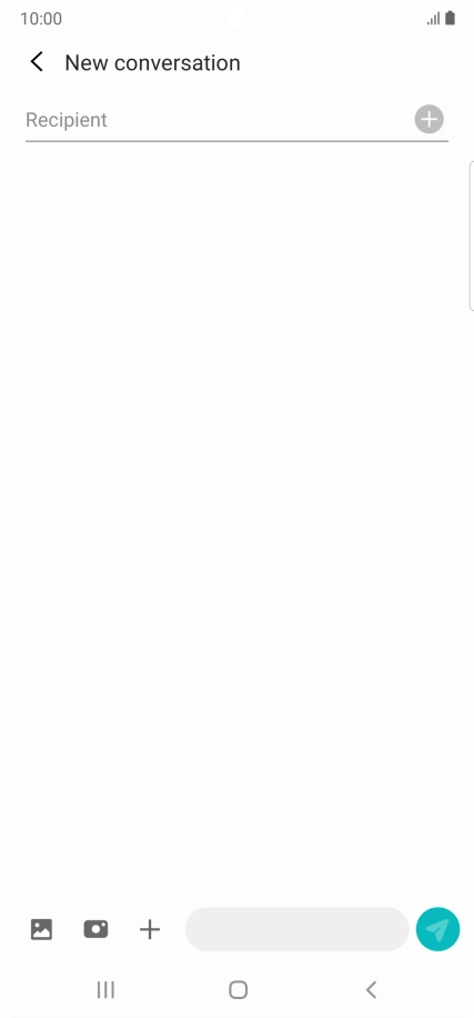 Press the search field and key in the first letters of the recipient's name.