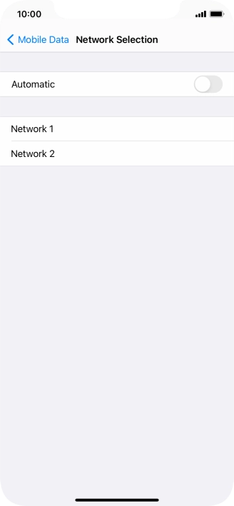 If you turn off the function, press the required network.