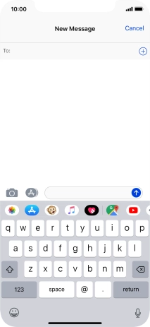 Press To: and key in the first letters of the recipient's name.