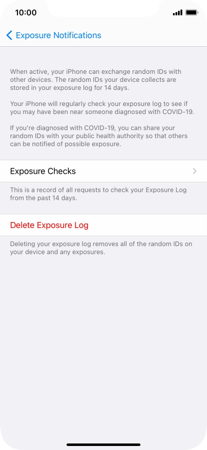 Press Delete Exposure Log.