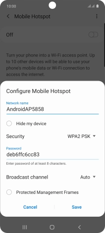 Press the field below 
