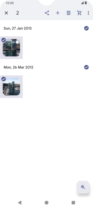 Press the share icon.