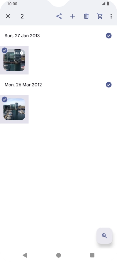 Press the share icon.