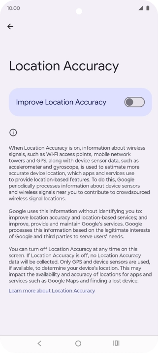 If you press the indicator next to 