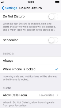 Press the indicator next to 