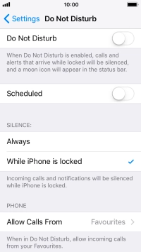 Press the indicator next to 