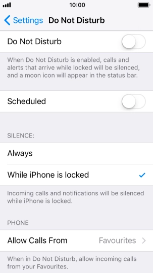 Press the indicator next to 