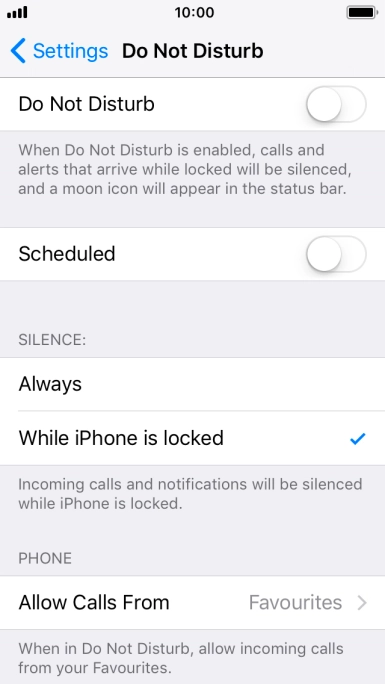 Press the indicator next to 